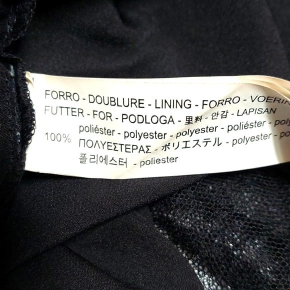 Zara black mesh lace embroidered mini dress, XS - Picture 9 of 9